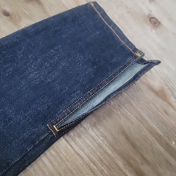 NWT Anthropologie Pilcro The Split Straight Dark Wash Jeans Size 25 or 26 - Picture 4 of 11